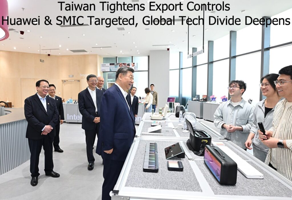 Taiwan Tightens Export Controls: Huawei & SMIC Targeted, Global Tech Divide Deepens